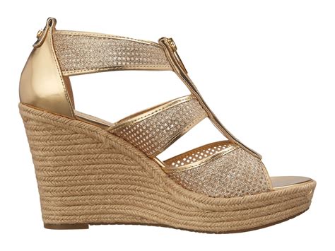 michael kors damita pale gold|Michael Michael Kors Womens Damita Leather Open Toe Casual .